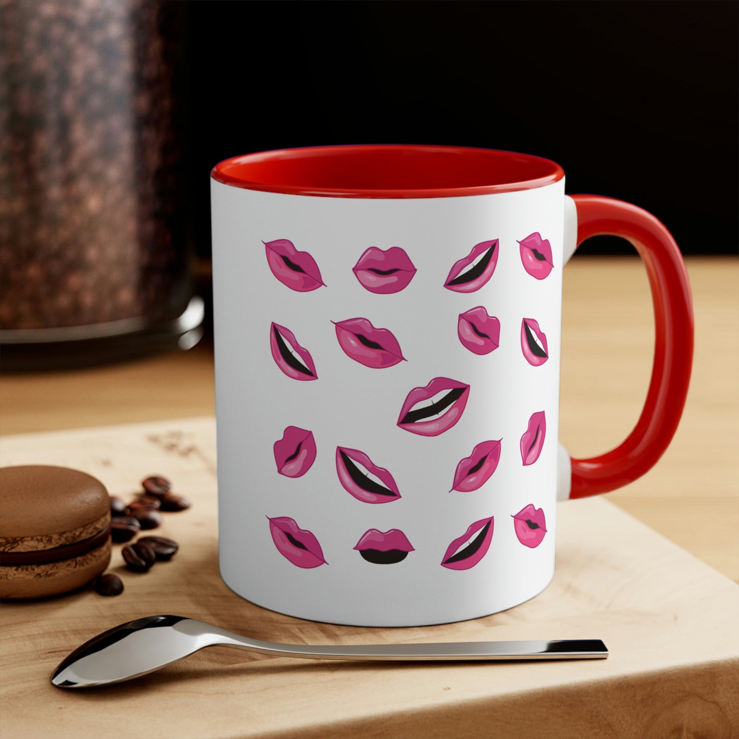 Kiss Lips Pattern Mug