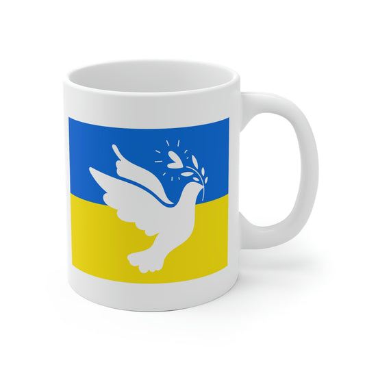 Ukrainian Dove Of Peace Flag Mug