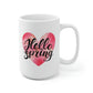 Hello Spring Heart Mug