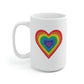 Sparkly Rainbow Heart Mug