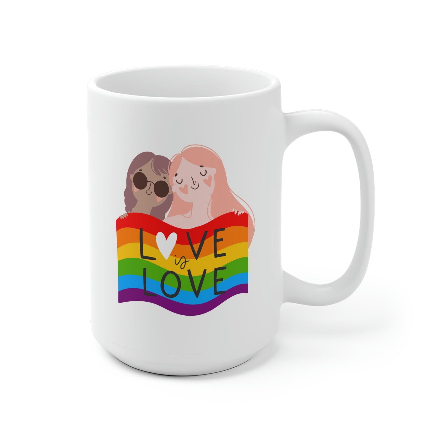 Love Is Love Lesbian Mug