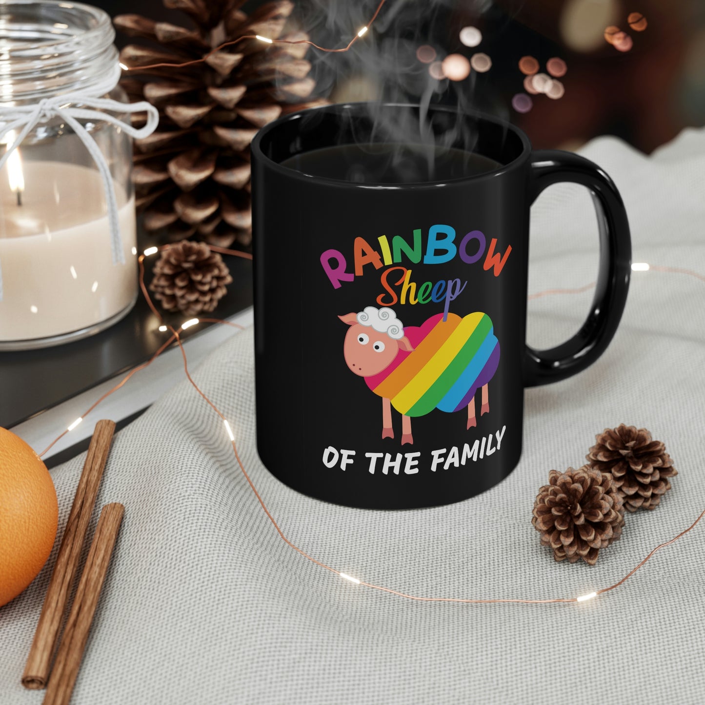 Rainbow Sheep Of The Family Mug