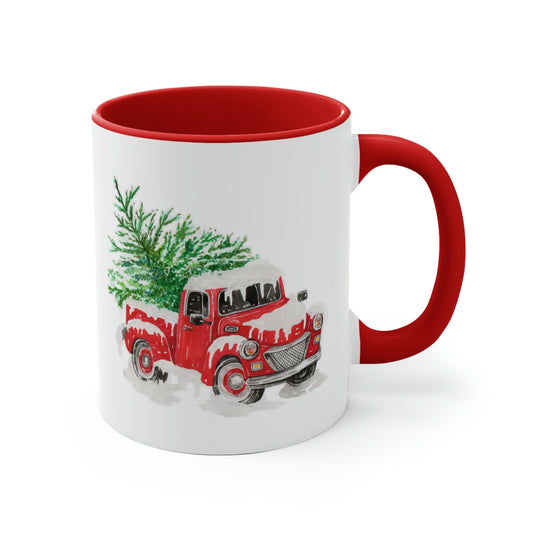 Christmas Tree Truck Mug