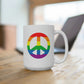 Rainbow Peace Sign Mug