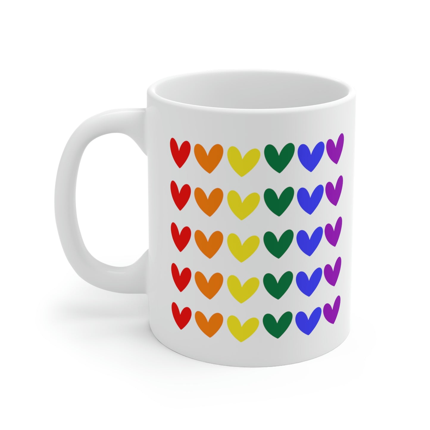 Rainbow Hearts Mug