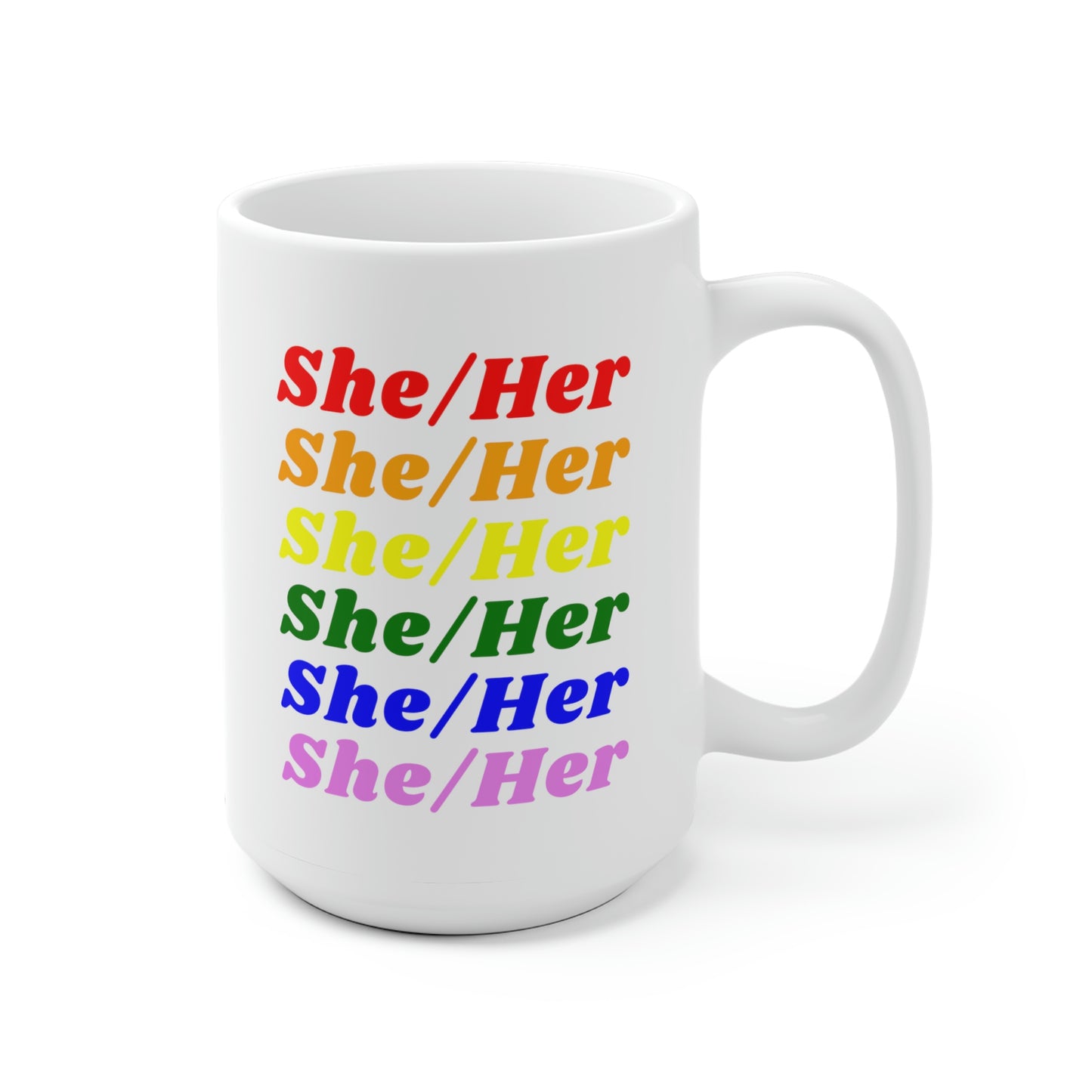 She/Her LGBTQ Pronoun Mug