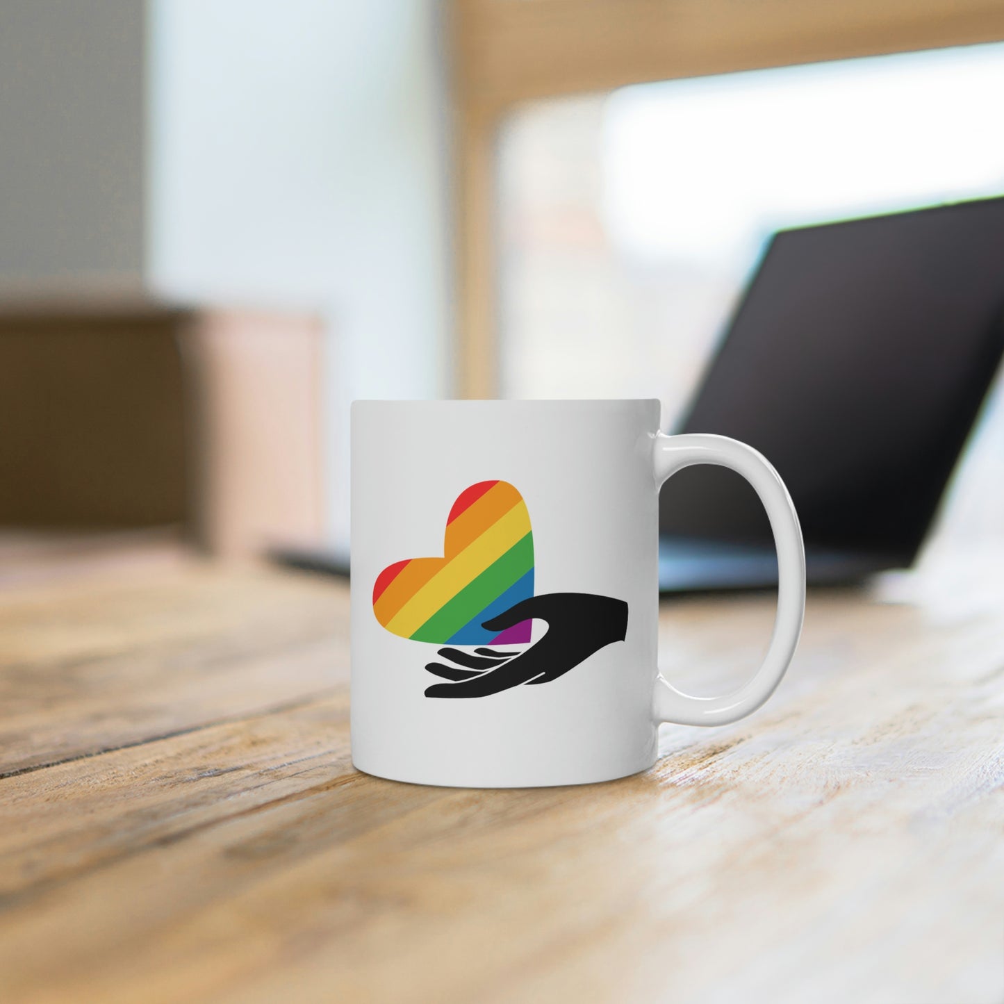 Rainbow Heart Outreach Mug