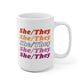 She/They Lesbian Flag Pronoun Mug