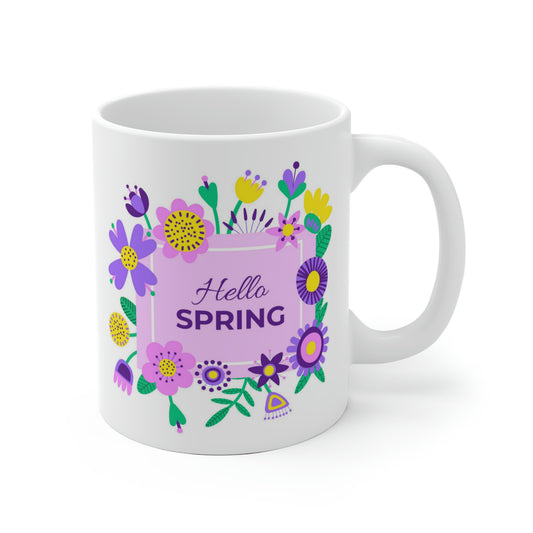 Hello Spring Flower Mug