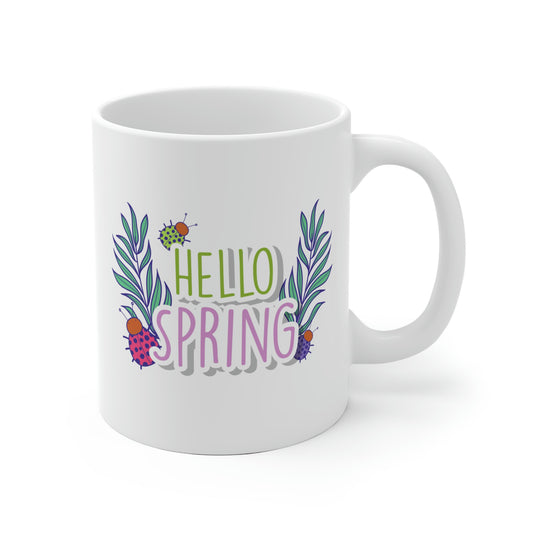 Hello Spring Ladybug Mug