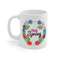 Hello Spring Floral Wreath Mug