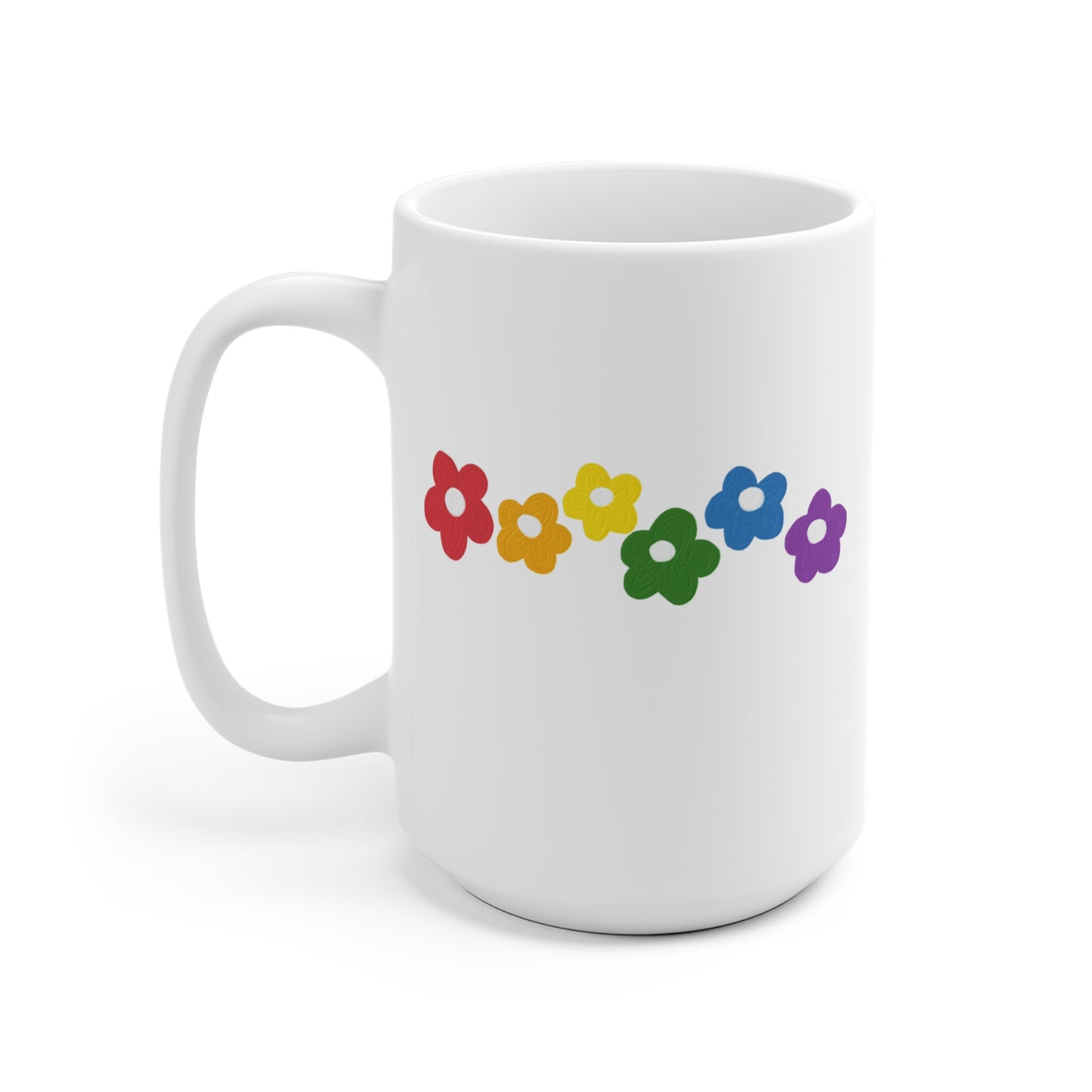 Rainbow Flowers Mug