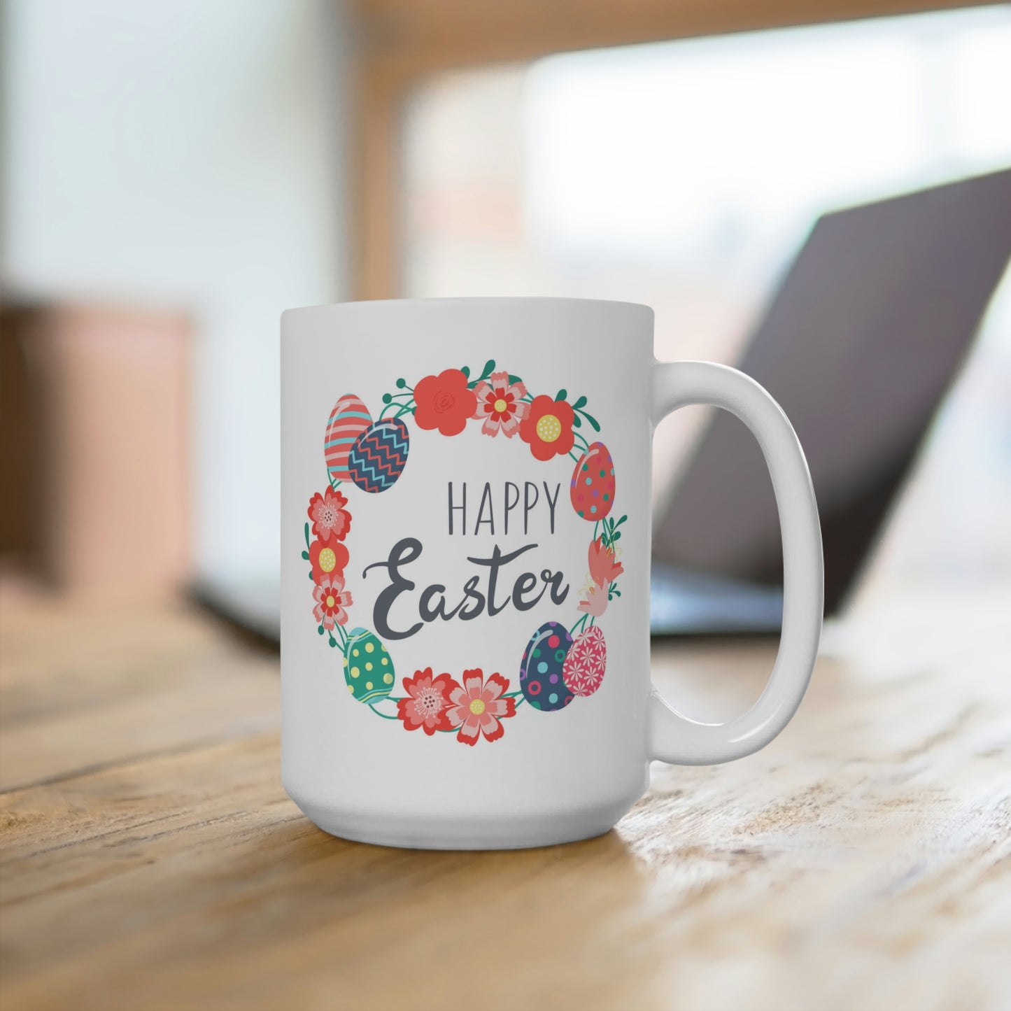 Happy Easter Floral Egg Mug