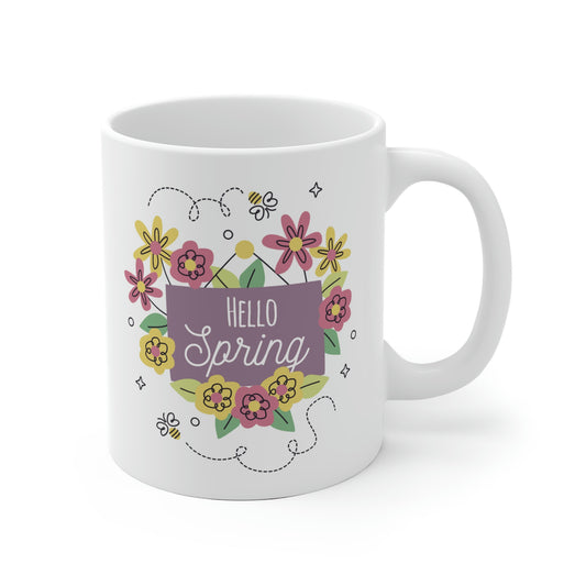 Hello Spring Flower Mug