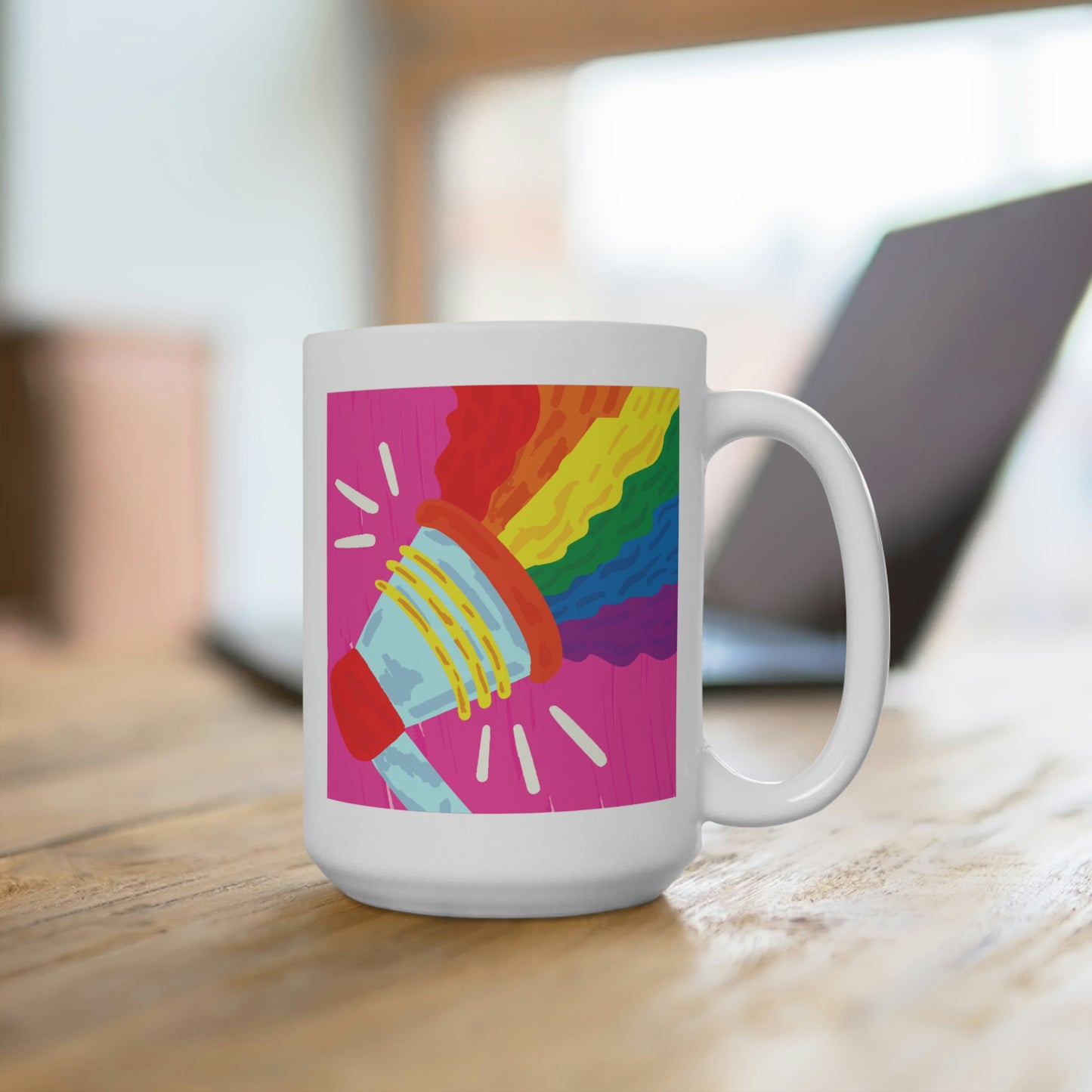 Rainbow Megaphone Mug