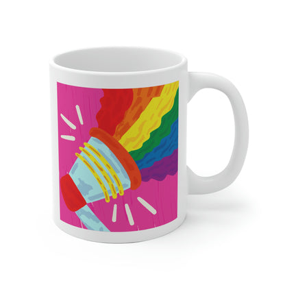 Rainbow Megaphone Mug