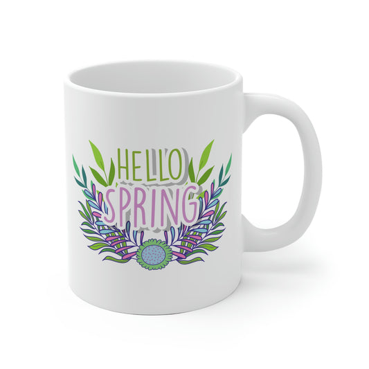 Hello Spring Flower Mug