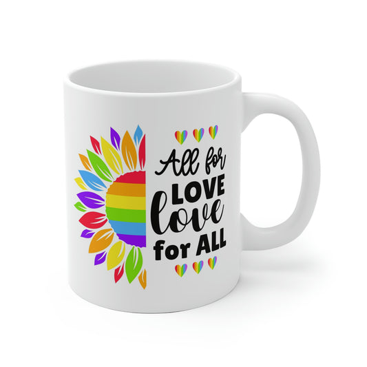 All For Love Love For All Sunflower Mug