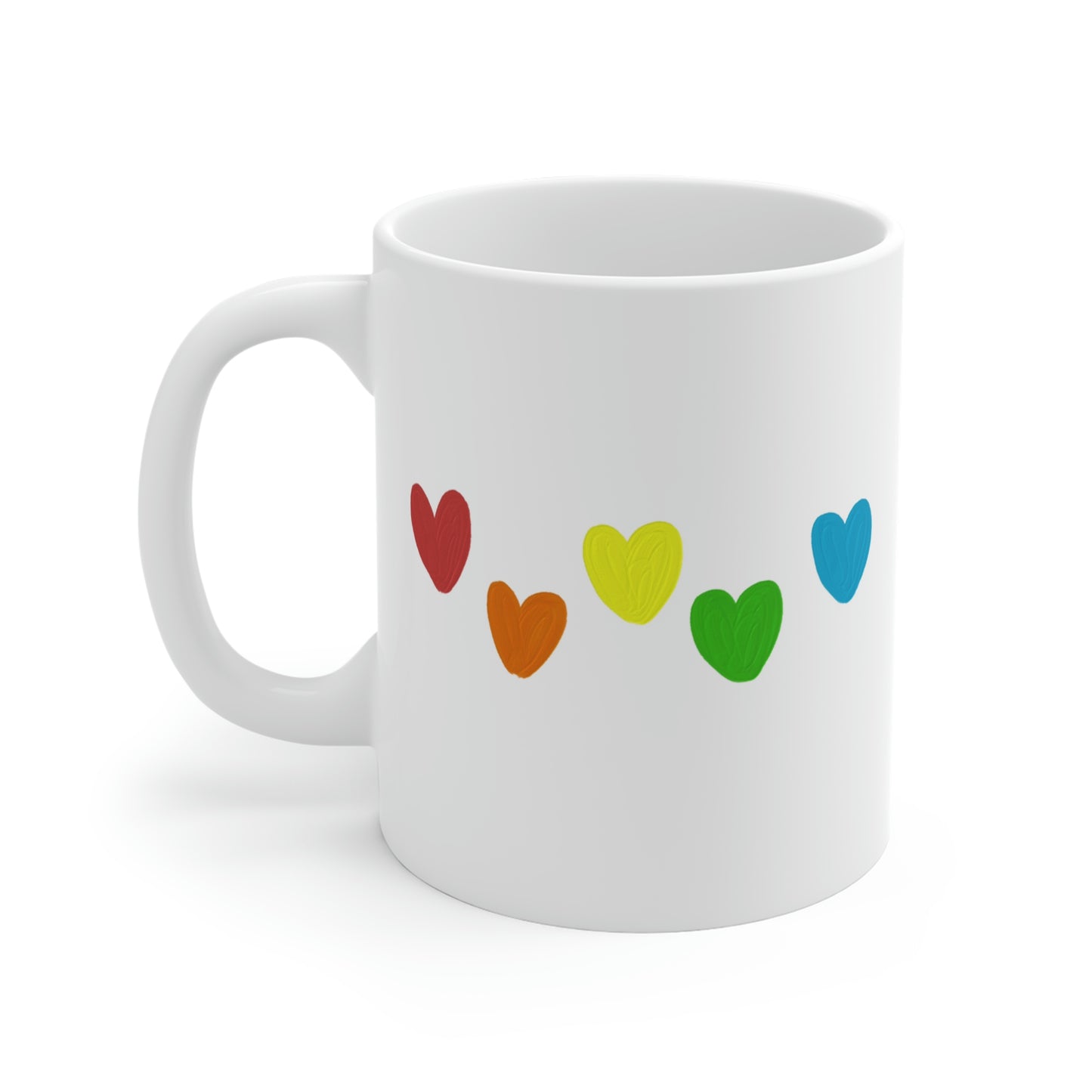 Rainbow Hearts Mug