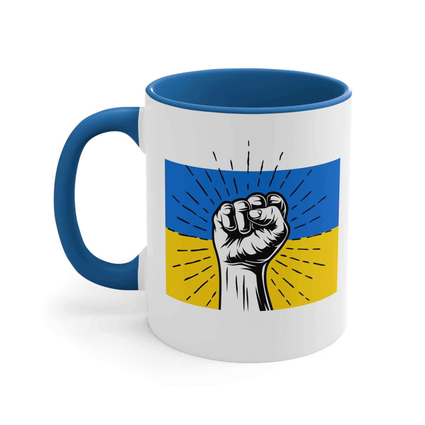 Ukraine Solidarity Power Fist Mug