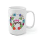 Hello Spring Floral Wreath Mug