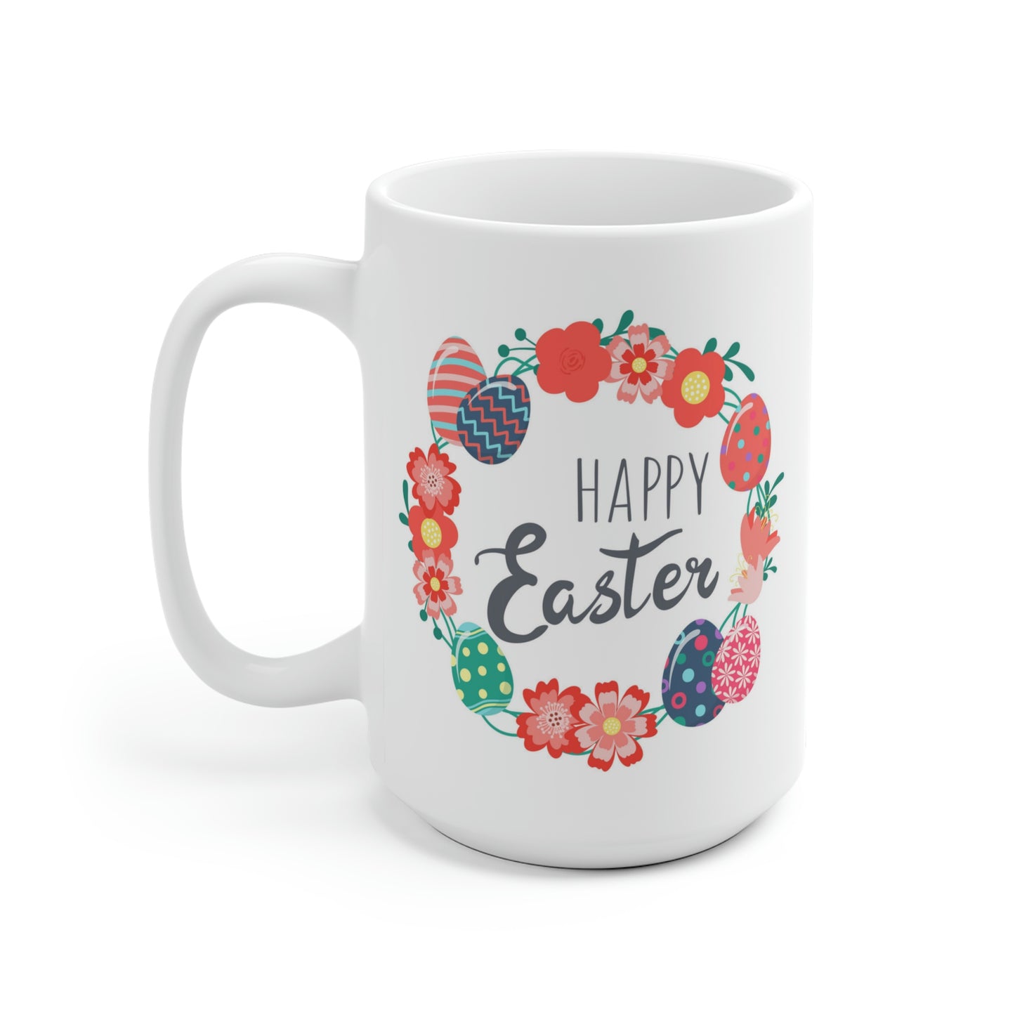 Happy Easter Floral Egg Mug