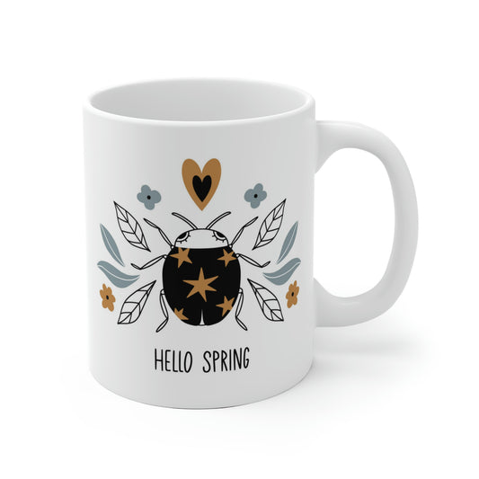 Hello Spring Ladybug Mug