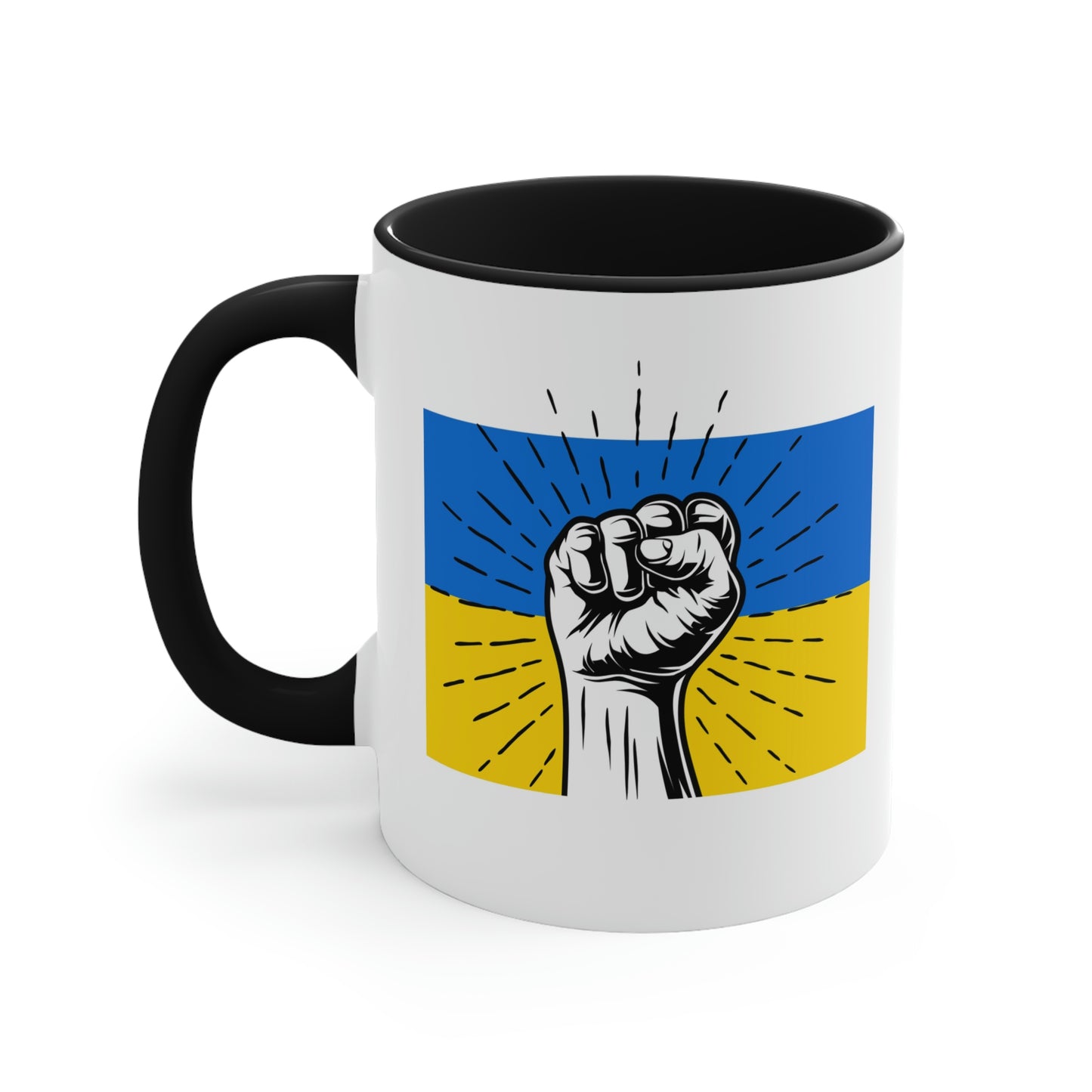 Ukraine Solidarity Power Fist Mug