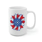 American Flag Sunflower Mug
