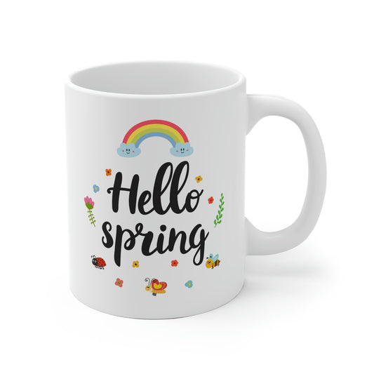 Hello Spring Rainbow Mug