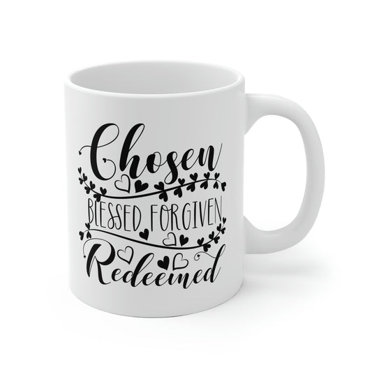 Chosen Blessed Forgiven Redeemed Mug