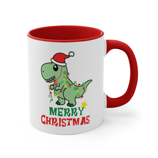 Merry Christmas Dinosaur Mug
