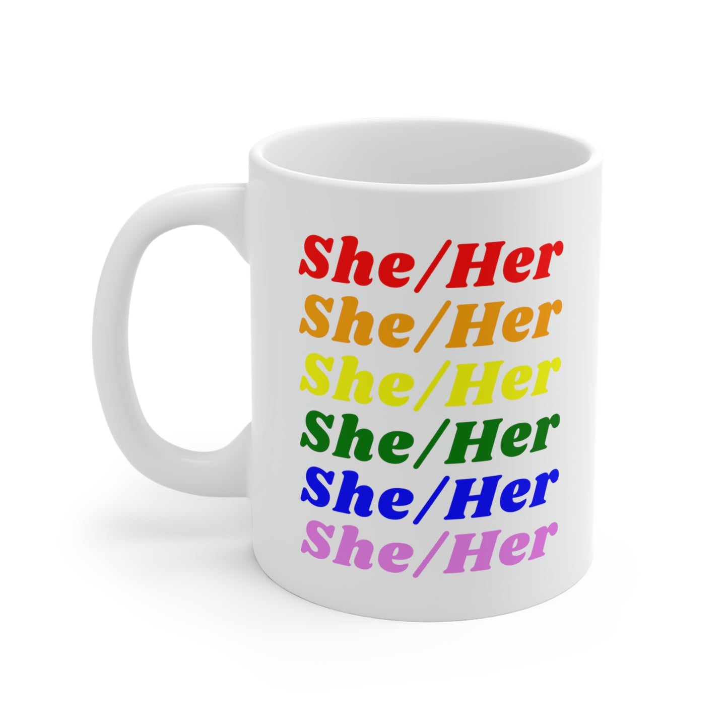 She/Her LGBTQ Pronoun Mug