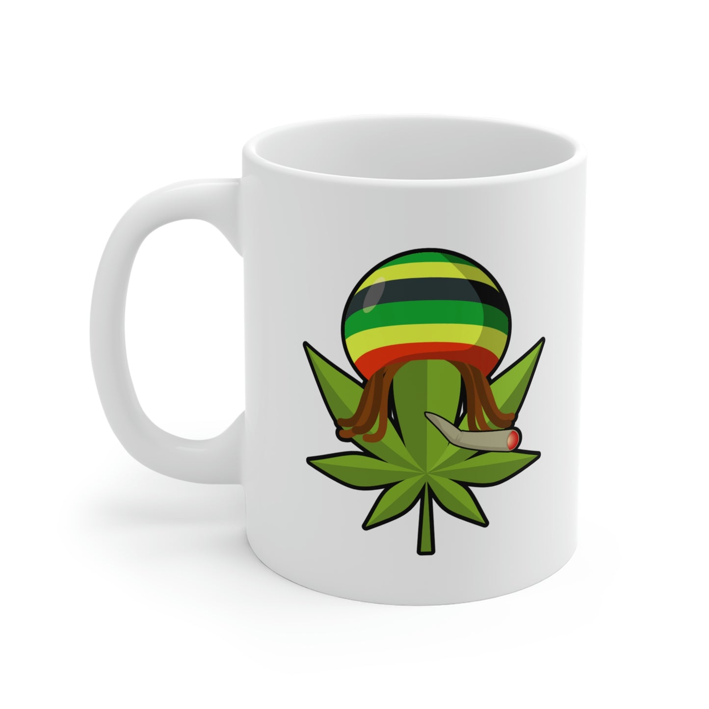 Rasta Cannabis Leaf Mug