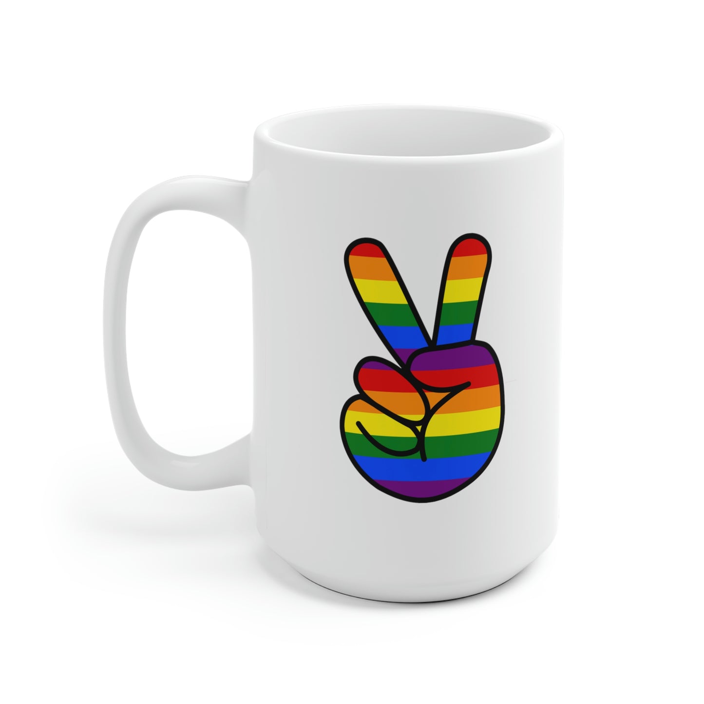 Rainbow Peace Mug