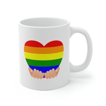 Rainbow Heart Mug