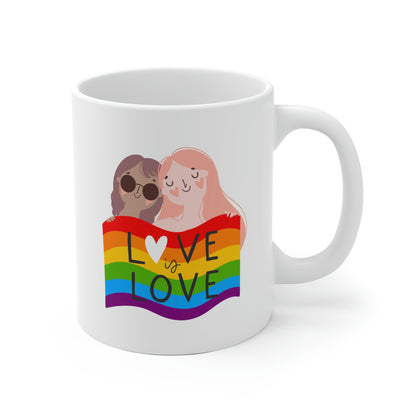 Love Is Love Lesbian Mug