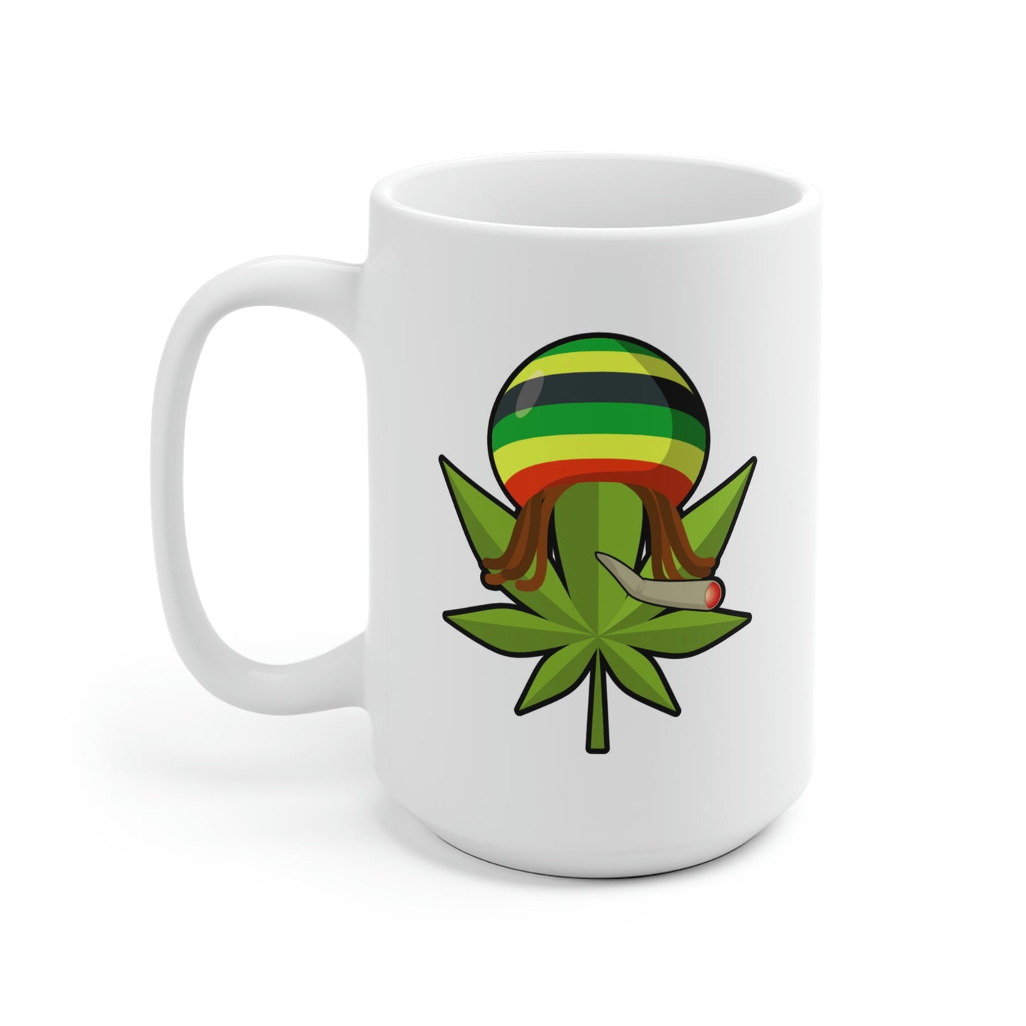 Rasta Cannabis Leaf Mug