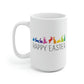 Happy Easter Rainbow Bunnies Mug