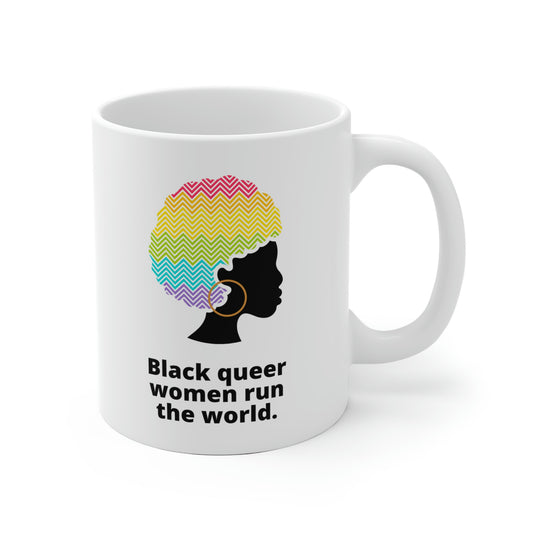 Black Queer Women Run The World Mug