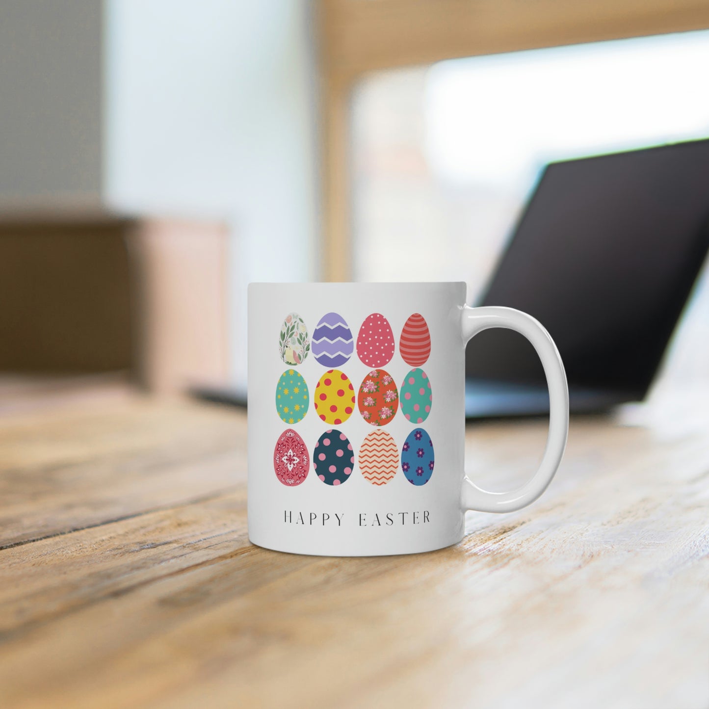 Happy Easter Colored Eggs Mug