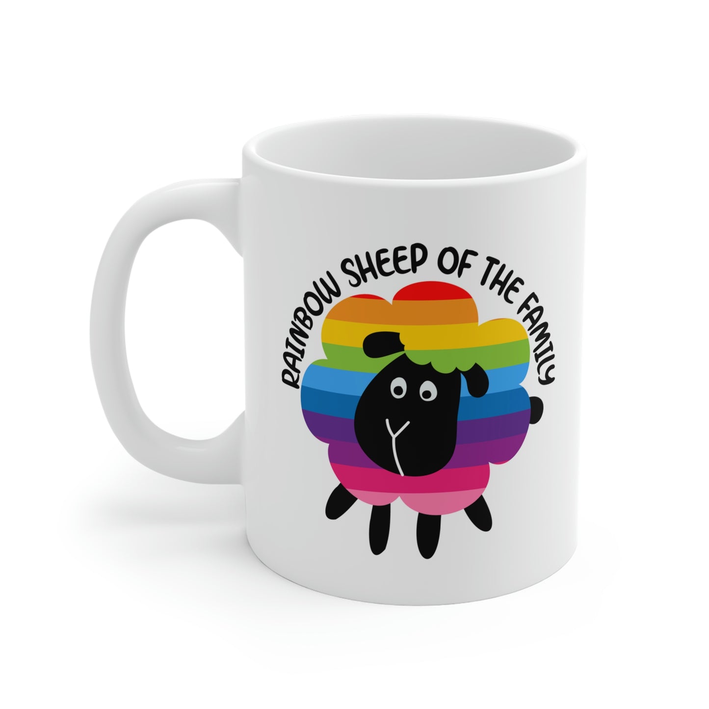 Rainbow Sheep Of The Family Mug