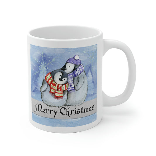 Merry Christmas Penguins Mug