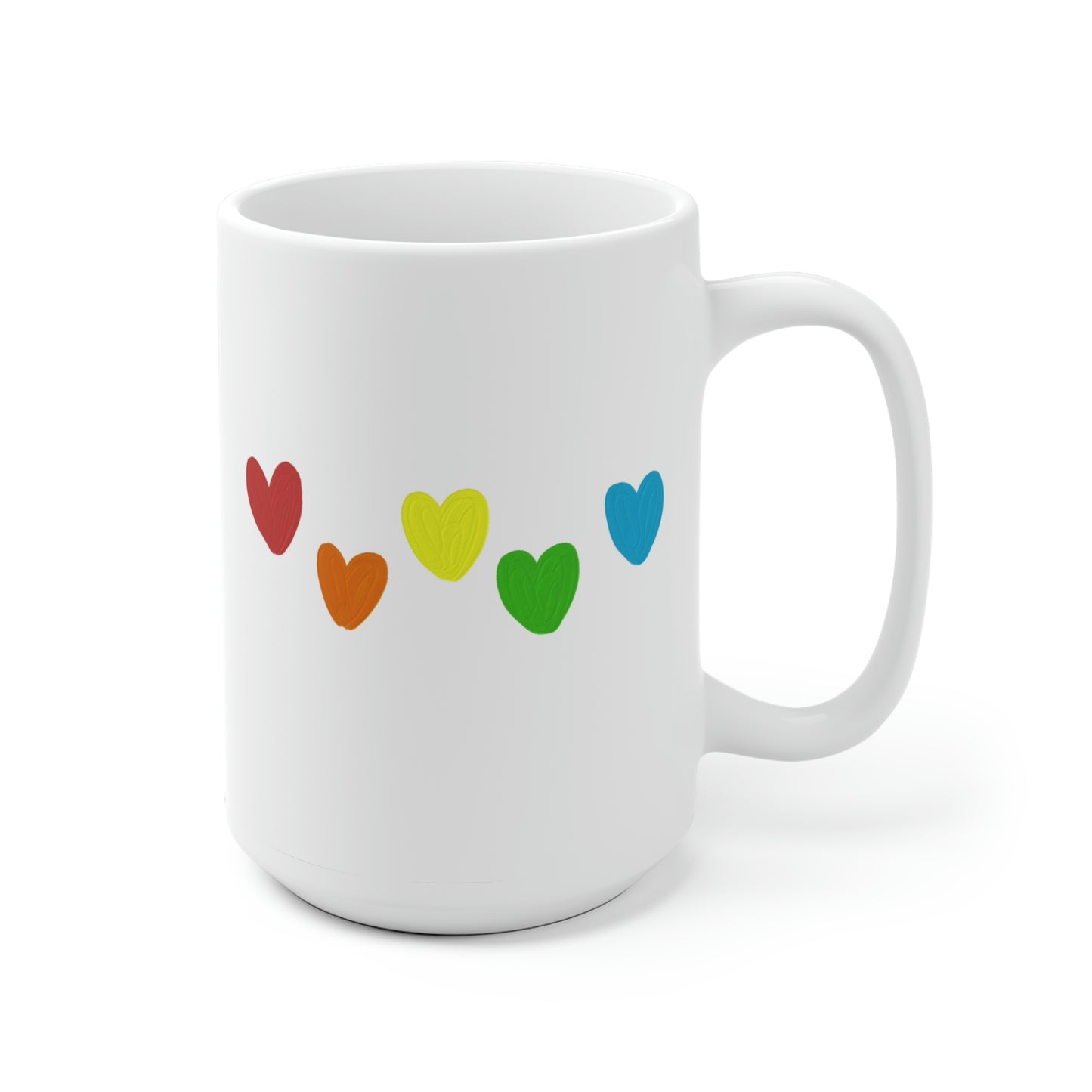 Rainbow Hearts Mug