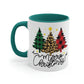 Merry Christmas Plaid Trees Mug