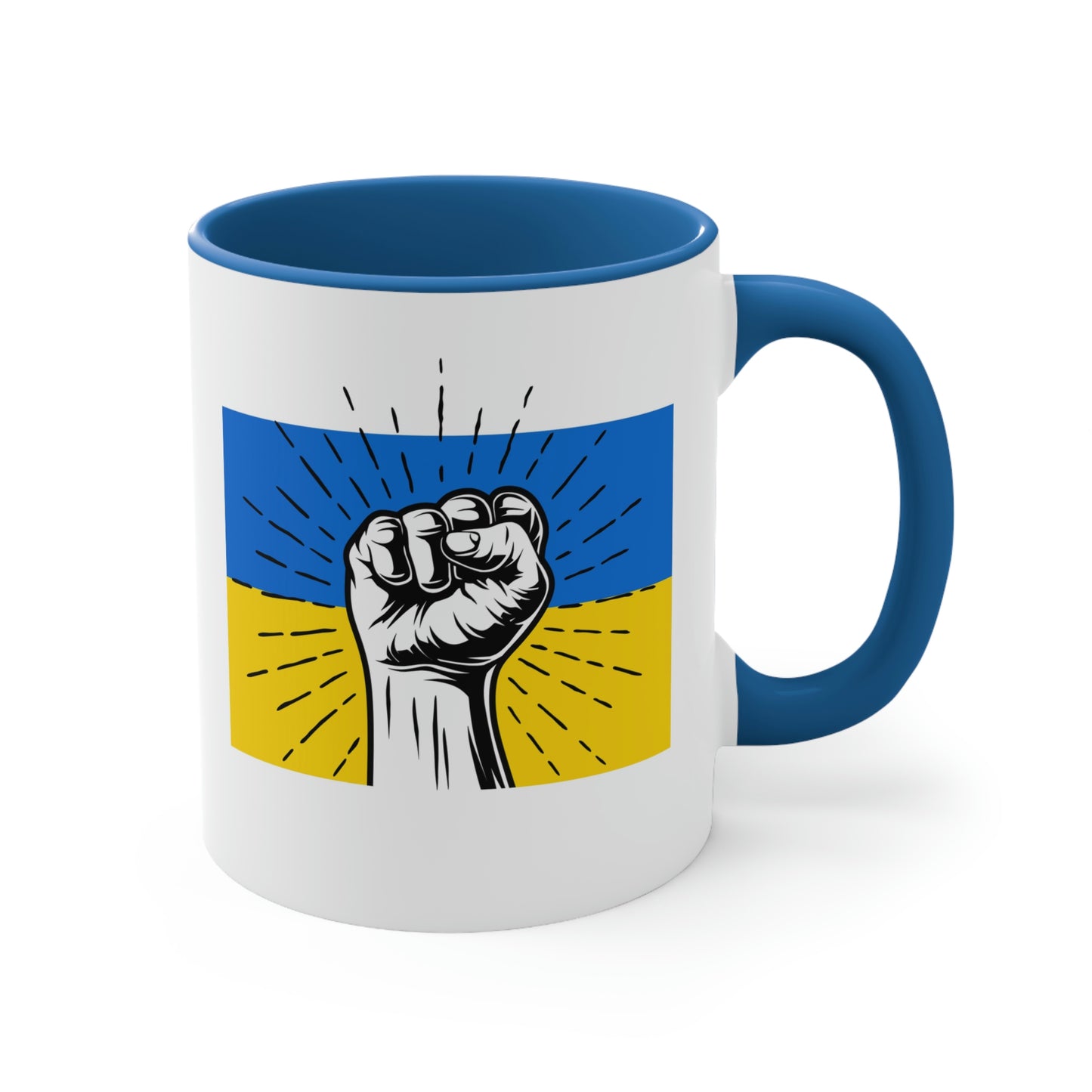 Ukraine Solidarity Power Fist Mug