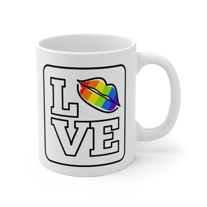 Love Rainbow Lips Mug
