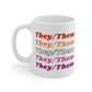 They/Them Lesbian Flag Pronoun Mug