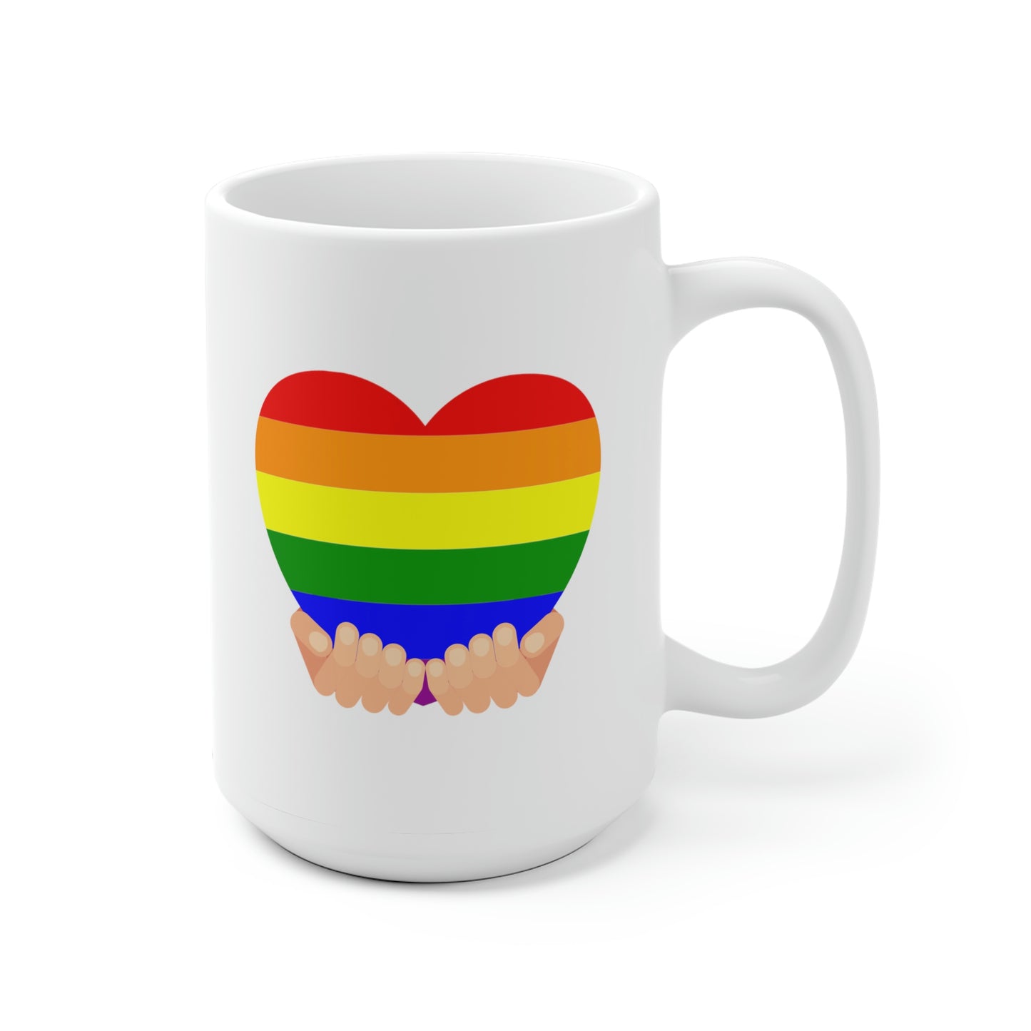 Rainbow Heart Mug