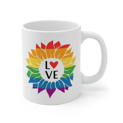 Rainbow Sunflower Love Mug